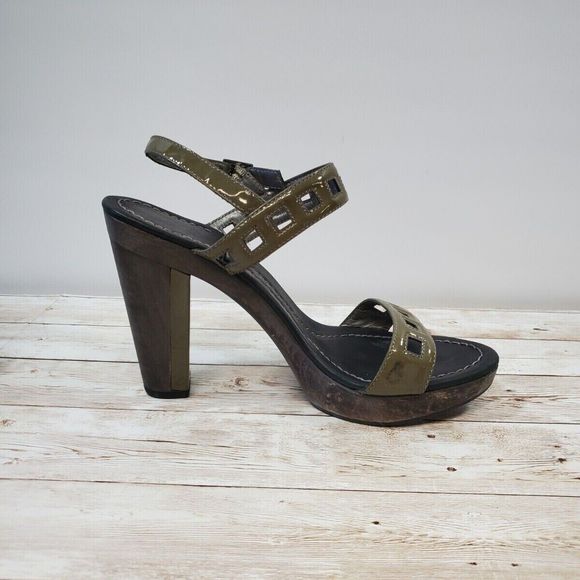 Theory Platform Heels Olive Size 37.5 - Picture 5 of 12